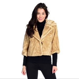 Donna Salyers' Furs Faux Fur 3/4 Sleeve Jacket